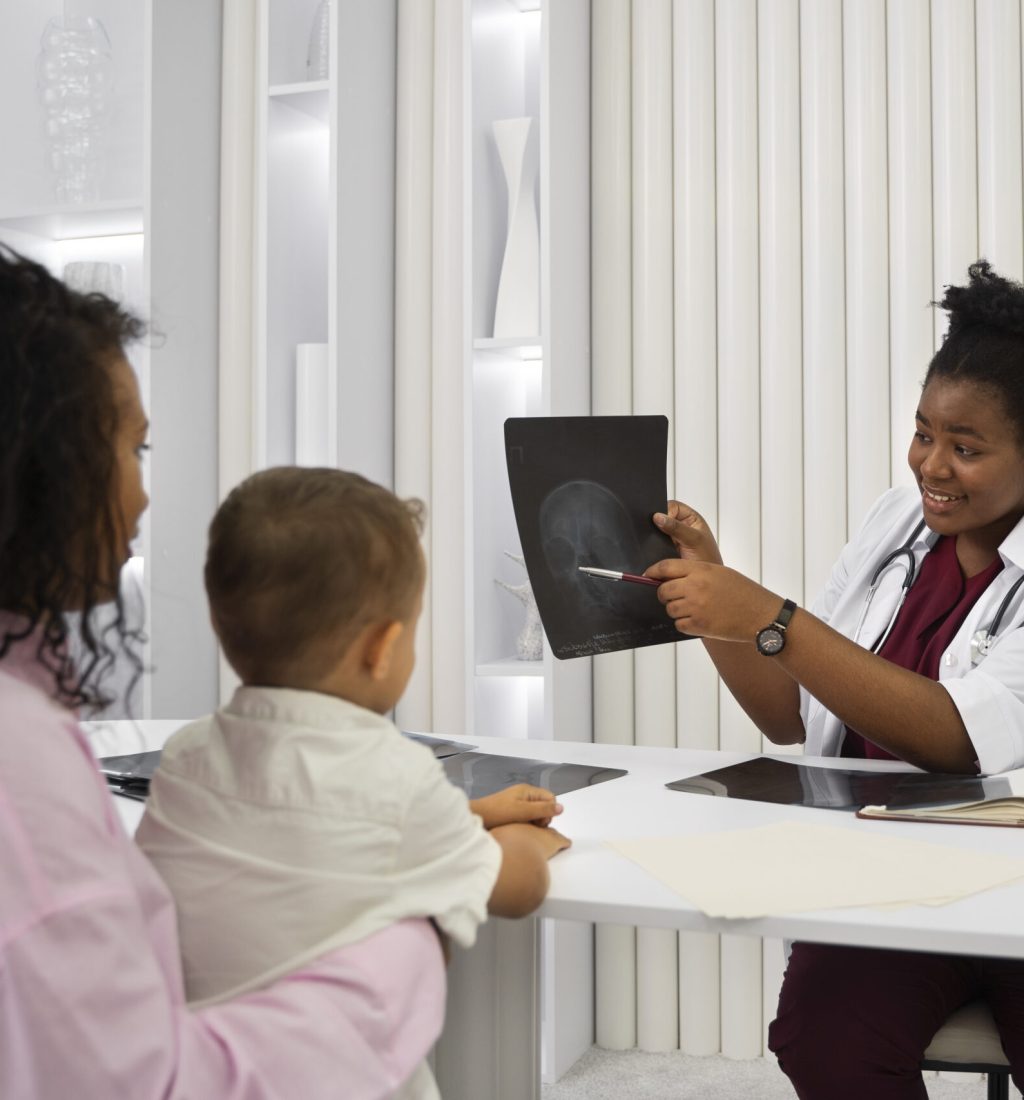 side-view-doctor-explaining-radiography